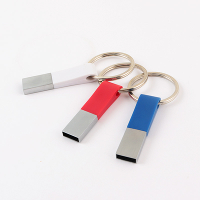 درایو فلش USB پلاستیکی پرسرعت 32G 64GB 128GB با حلقه برای کوله پشتی کلید خودرو