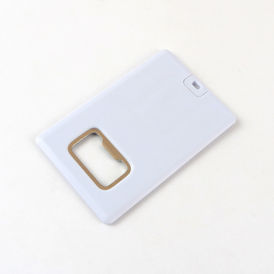 درایو فلش USB کارت اعتباری پلاستیکی با درب بازکن بطری فلزی USB 2.0 128 گیگابایت