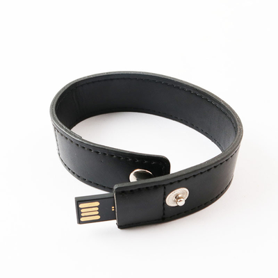 دستبند چرم USB فلش درایو 20MB / S سرعت خواندن با پشتیبانی لوگو سفارشی