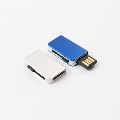 دستگاه فلز نقره ای سفارشی USB فلش درایو توشیبا فلش چیپ داخل