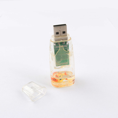 پلاستيک مایع USB فلش درایو سمت ما پلاستیک داخل اردک می تواند سفارشی ساخته شده