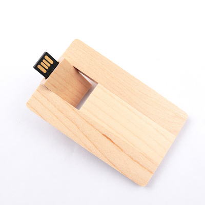 CMYK Print 16GB 32GB 64GB Maple Flash Drive کارت چوبی USB تراشه های UDP داخل
