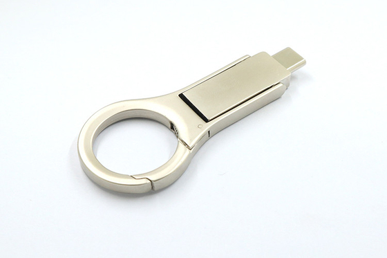 فلش درایوهای نقره ای فلزی OTG USB 2.0 حافظه 32 گیگابایتی 128 گیگابایتی USB C Memory Sticks