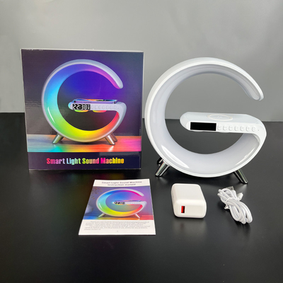 با LED با ساعت با اسپیکر با بلوتوث شارژر بی سیم سریع 15W