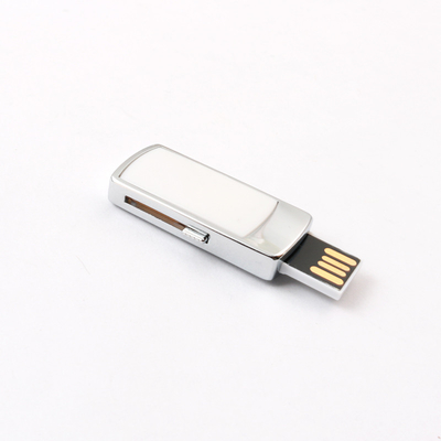 فلز ضدصدمه USB فلش درایو نقره و رنگ سفارشی لیزر / گنبد / چاپ لوگو