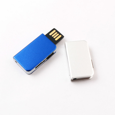 دستگاه فلز نقره ای سفارشی USB فلش درایو توشیبا فلش چیپ داخل