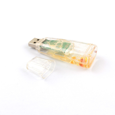 پلاستيک مایع USB فلش درایو سمت ما پلاستیک داخل اردک می تواند سفارشی ساخته شده