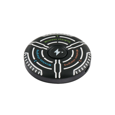 جعبه پشتیبانی شارژر بی سیم چند منظوره چاپ لوگو Fidget Spinner Light Indicator