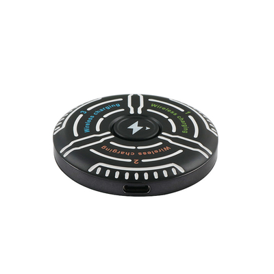 جعبه پشتیبانی شارژر بی سیم چند منظوره چاپ لوگو Fidget Spinner Light Indicator