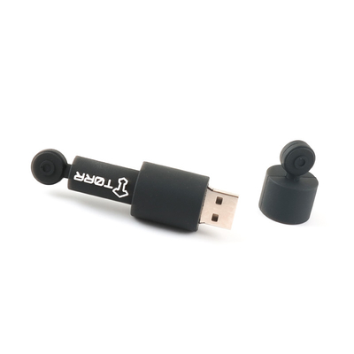 رمزگذاری داده های گرد درایوهای فلش USB سفارشی مواد PVC / سیلیکون
