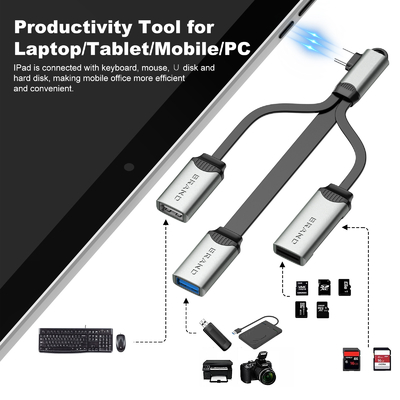 کابل هاب USB برای خواندن و کپی کردن همچنین آداپتور USB برای انتقال سریع داده ها