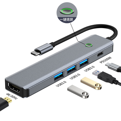 ایستگاه اطلاعات چند منظوره USB C Hub Smart Adapter با سرعت انتقال 5Gbps