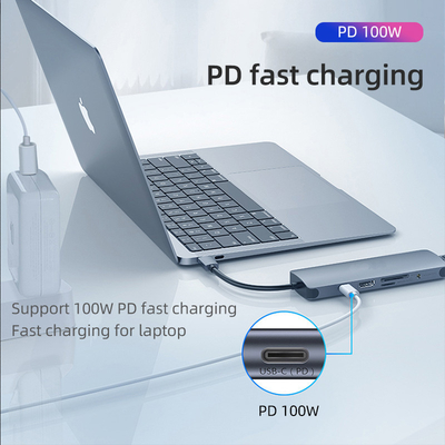USB 3.0 Station USB C Hub Smart Adapter / هاب کارت حافظه با سرعت انتقال داده 5Gbps