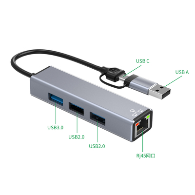 آداپتور هاب USB C کامپکت لپ تاپ USB Port Expander USB Hub برای انتقال سریع داده