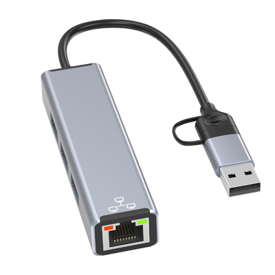 آداپتور هاب USB C کامپکت لپ تاپ USB Port Expander USB Hub برای انتقال سریع داده