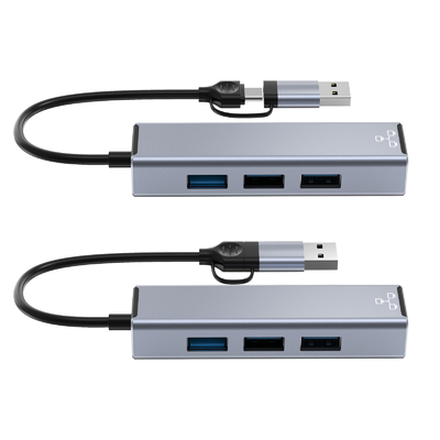آداپتور هاب USB C کامپکت لپ تاپ USB Port Expander USB Hub برای انتقال سریع داده