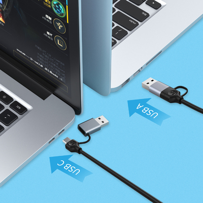 آداپتور هاب USB C کامپکت لپ تاپ USB Port Expander USB Hub برای انتقال سریع داده