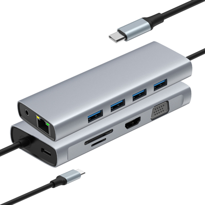 هاب و USB چند پورت آلومینیومی سریع برای اتصال بهبود یافته