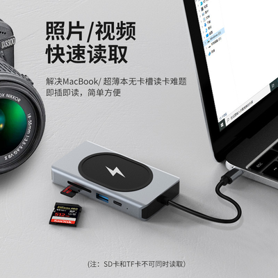 آداپتور چند منظوره USB Type C HUB 9 در یک و با خواننده کارت حافظه