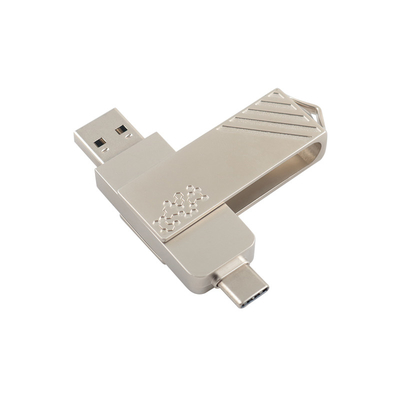 فلزی نوع C شکل پیچ و خم سریع سرعت USB فلش درایو 3.0 و USB 2.0 و نوع C