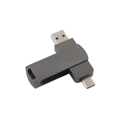 تفنگ فلز سیاه نوع C USB فلش درایو با سرعت سریع 3.0 و 3.0 شکل پیچ