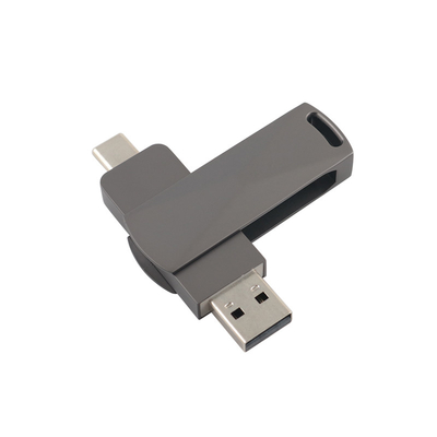تفنگ فلز سیاه نوع C USB فلش درایو با سرعت سریع 3.0 و 3.0 شکل پیچ