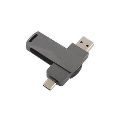تفنگ فلز سیاه نوع C USB فلش درایو با سرعت سریع 3.0 و 3.0 شکل پیچ