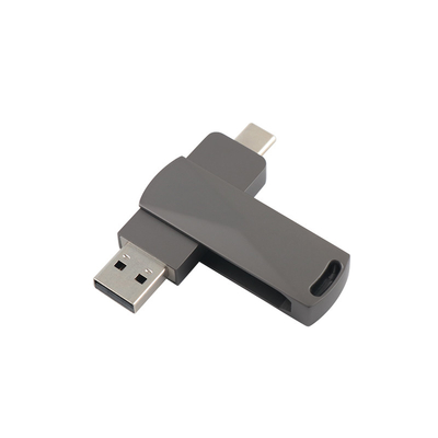 تفنگ فلز سیاه نوع C USB فلش درایو با سرعت سریع 3.0 و 3.0 شکل پیچ