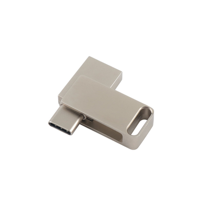 فلز نقره ای ضد آب USB فلش درایو با USB 2.0 و نوع C حکاکی و چاپ لوگو