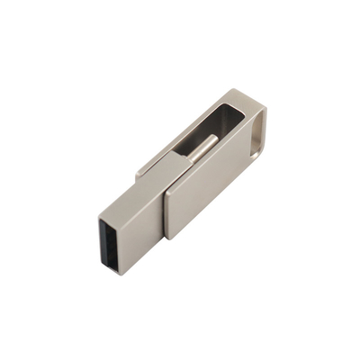 فلز نقره ای ضد آب USB فلش درایو با USB 2.0 و نوع C حکاکی و چاپ لوگو