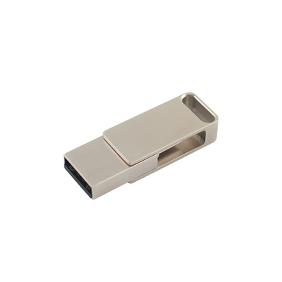 فلز نقره ای ضد آب USB فلش درایو با USB 2.0 و نوع C حکاکی و چاپ لوگو