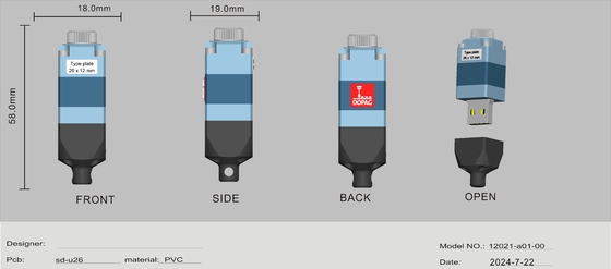 درایوهای فلش USB سفارشی با رمزگذاری داده ها و تغییر سریع در اثر درخواست مشتری نگهداری داده ها 10 سال