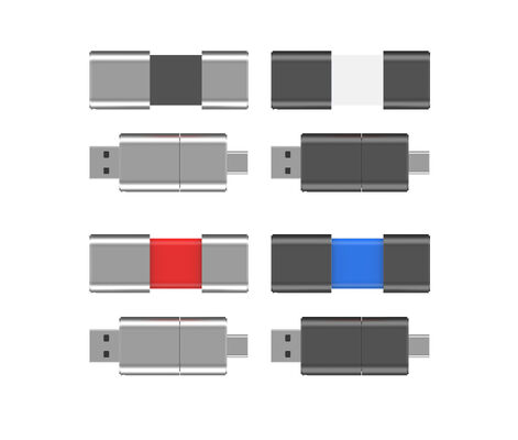 سرعت سریع نوع C با USB 3.0 و USB 2.0 Flash Drive Slide Shape Match CE,FCC,ROHS