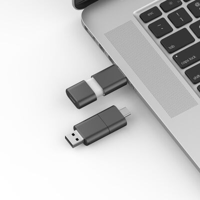 سرعت سریع نوع C با USB 3.0 و USB 2.0 Flash Drive Slide Shape Match CE,FCC,ROHS
