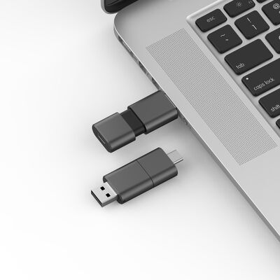 سرعت سریع نوع C با USB 3.0 و USB 2.0 Flash Drive Slide Shape Match CE,FCC,ROHS