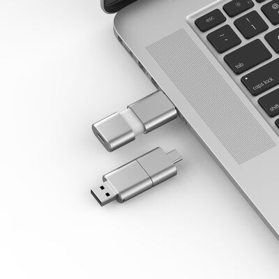 سرعت سریع نوع C با USB 3.0 و USB 2.0 Flash Drive Slide Shape Match CE,FCC,ROHS