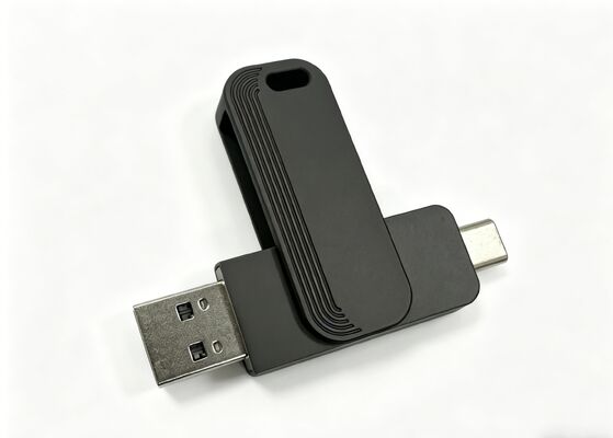 تفنگ سیاه رنگ USB 3.0 + Type C 1005 با گذراندن تست H2 نوع C درایوهای فلش USB Fast Match USA و EU Standard
