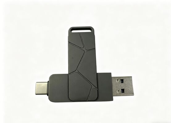 Gun Black Body Laser LOGO Type C USB Can Put Keychain Or Lanyard And Keyring