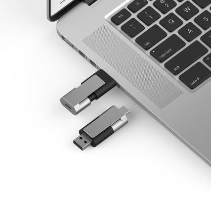 Data Password Enabled Type C OTG USB Flash Drive Metal Plastic Operating Temperature Range Minus 10 Celsius To 60 Celsius