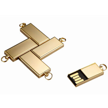فلش USB فلزی نقره ای با آلیاژ روی براق شامل تراشه های فلش HY مناسب برای نیازهای انتقال سریع و ایمن داده ها