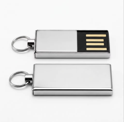 فلش USB فلزی نقره ای با آلیاژ روی براق شامل تراشه های فلش HY مناسب برای نیازهای انتقال سریع و ایمن داده ها
