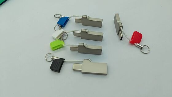 فلش مموری c usb با usb A با روکش فلزی زنجیره ای کوچک می تواند لیزر و چاپ لوگو با سرعت 3.2 usb و 3.1 usb