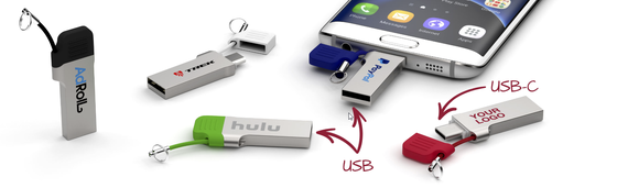 فلش مموری c usb با usb A با روکش فلزی زنجیره ای کوچک می تواند لیزر و چاپ لوگو با سرعت 3.2 usb و 3.1 usb