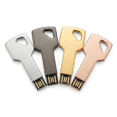 درایو فلش USB کلید آلیاژ روی فعال با رمزگذاری طراحی سفارشی خوش آمدید دستگاه ذخیره‌سازی ایمن بادوام ایده‌آل برای تجارت