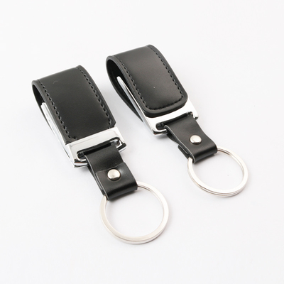 درایوهای فلش USB سفارشی PU / چرم واقعی 32 گیگابایت 256 گیگابایت نشان‌واره برجسته 2.0 3.0