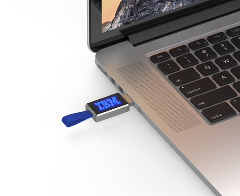 لوگوی حکاکی Memory Stick 2.0 Metal Usb با نور LED هنگام مطالعه در رایانه