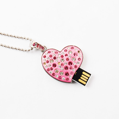 الماس 32GB 64GB 2.0 USB Stick کریستال فلش درایو حافظه کامل