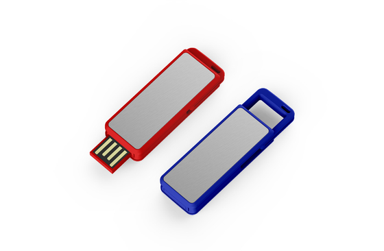 USB پلاستیکی قابل تنظیم سیاه سفید 256GB حافظه پلاگ اند پلی