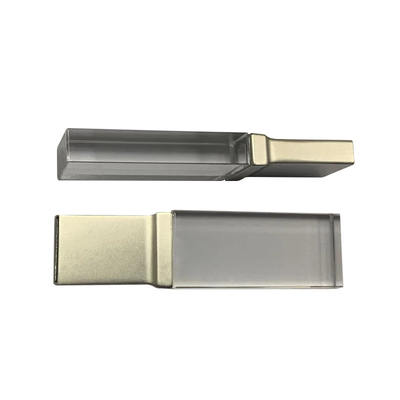 MINI UDP Flash USB Stick 2.0 آکریلیک شفاف با لوگو حک شده بر روی بخش کریستالی بزرگ