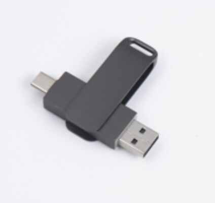 فلش مموری USB 3.0 مشکی با پورت تایپ سی، سازگار با گوشی و کامپیوتر، ظرفیت 256 گیگابایت، 512 گیگابایت، 1 ترابایت